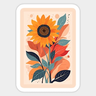 Sunflower Illustration Sticker